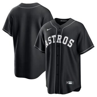 men's houston astros nike black/white official replica jersey|astros nike hats.